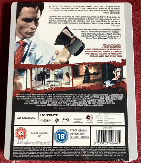 american psycho 15th anniversary blu ray steelbook zavvi exclusive [uk] [released] zavvi