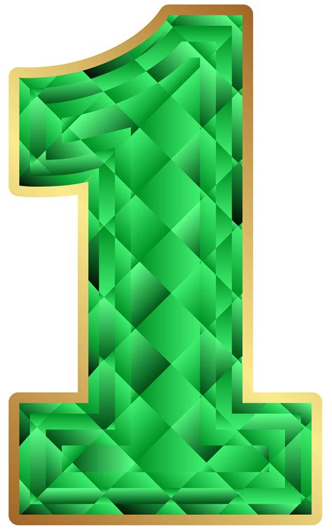 Emerald Number One Png Clip Art Image Gallery Yopriceville High
