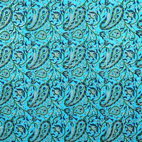 Floral Paisley Block Print Fabric Indian Cotton Hand Print Etsy