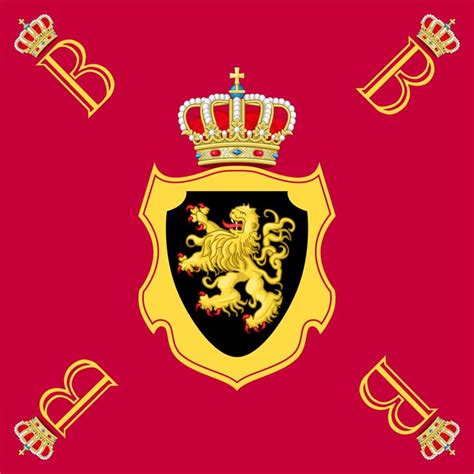 Royal Standard of King Baudouin of Belgium | Royal standard flag, Belgium flag, Belgian flag