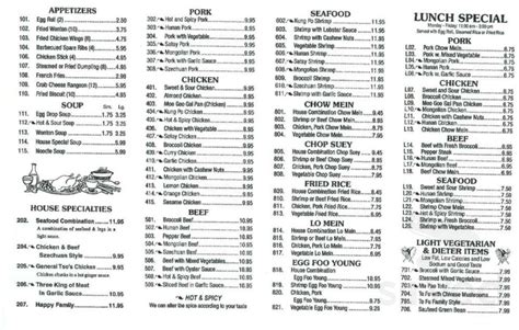 Menu For Buffet City In San Antonio Tx Sirved