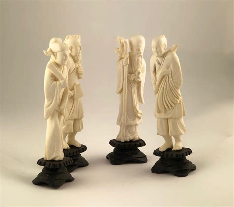Four Carved Ivory Figures Antique And Decorative Arts Dunbar Sloane