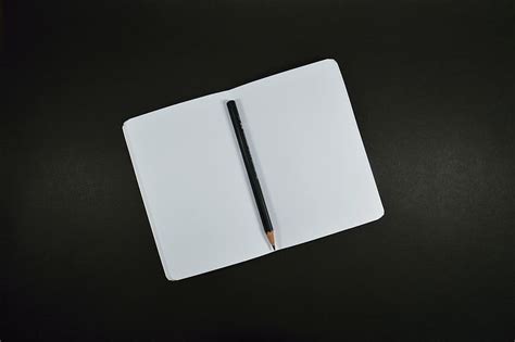 Hd Wallpaper Black Pencil On White Pad Paper Sheet Notepad