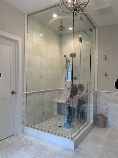 Floor To Ceiling Tile And Glass Shower Shower Ceilings Glass Shower Ceiling Options