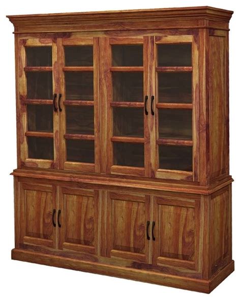 You see, i'm on a mission to transform the dining room and the kitchen. Oklahoma Rustic Solid Wood Glass Door Dining Room Hutch ...