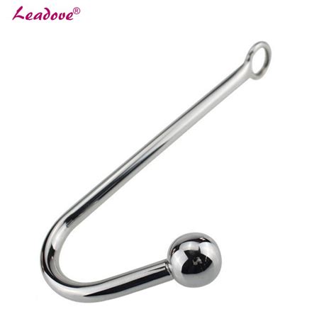 stainless steel 30 250mm anal hook metal butt plug with ball anal plug anal dilator gay sex toys