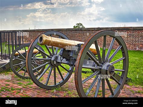 Cannons At Fort Washington A Military Fort Established In The 1800s