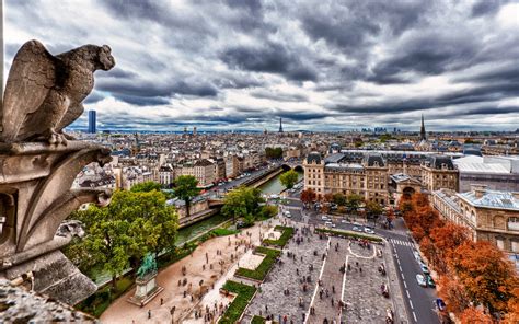 Panoramic View Of Paris Hd Wallpaper Background Image