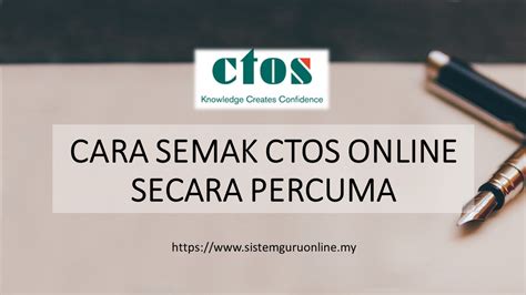 Jom saya tunjukkan cara semak ccris secara online iaitu eccris. CARA SEMAK CTOS ONLINE SECARA PERCUMA
