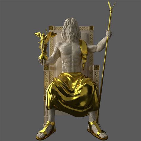 Zeus Statue 3d Asset Cgtrader