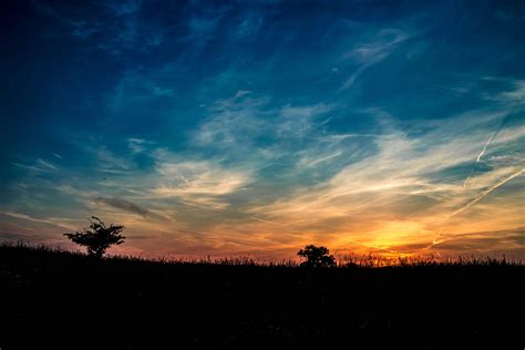 Sky During Sunset Nature Sky Sunset Landscape Hd Wall