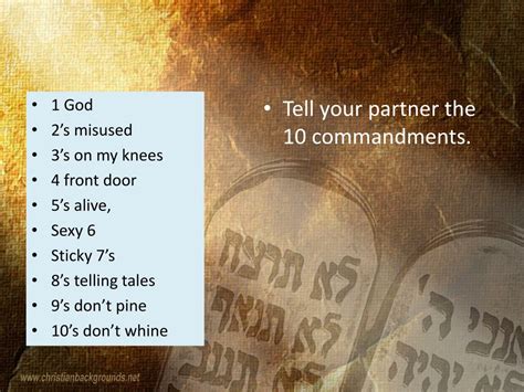 Ppt The 10 Commandments Powerpoint Presentation Free Download Id