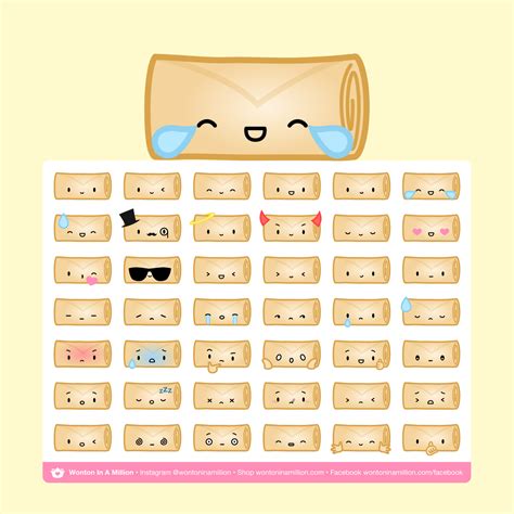 Ricky Emojis Stickers Wonton In A Million