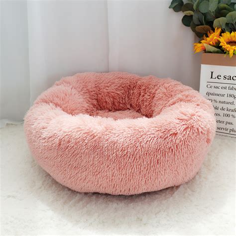 Cat calming bed house plush anti anxiety cat bed for cat round comfy pet bed dog soft marshmallow cat's house basket pet product. New Hot Best Selling Fluffy Calming Dog Bed Long Plush ...