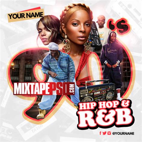 mixtape template 90s hip hop and rnb graphic design mixtapepsds