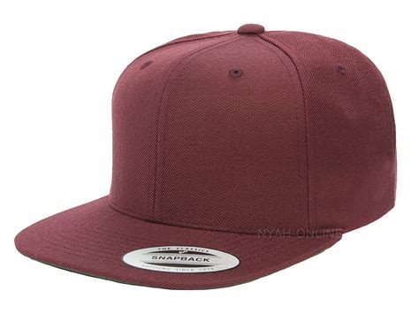 New Premium Snapback Cap Black Plain Baseball Hip Hop Era Fitted Flat