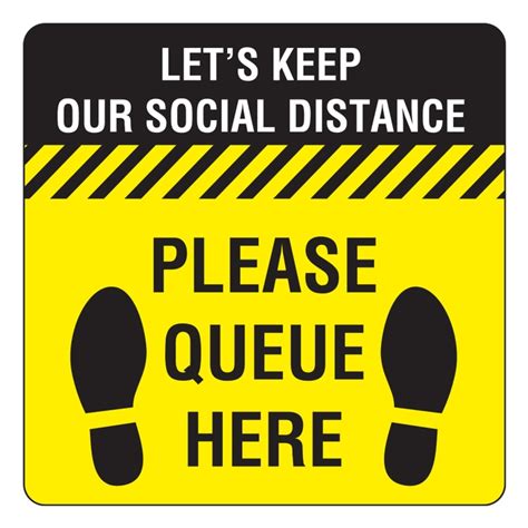 Lets Keep Our Social Distance Floor Graphic Sign Cork Dublin