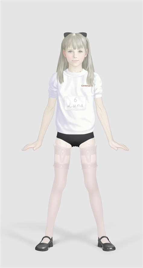 Takatou Sora Luna Artificial Legs Blonde Hair Blue Eyes Gym Uniform Image View