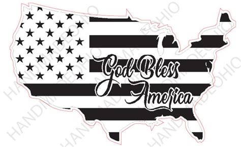 Svg Glowforge Ready God Bless America Flag Svg Laser Cut Etsy