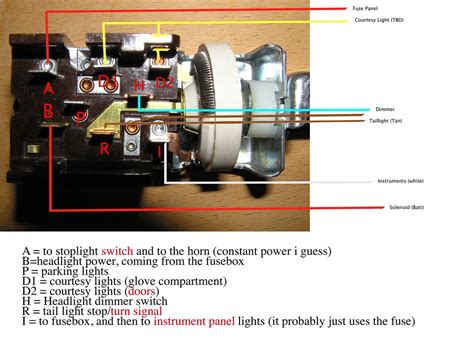 Standard Headlight Switch Wiring Diagram