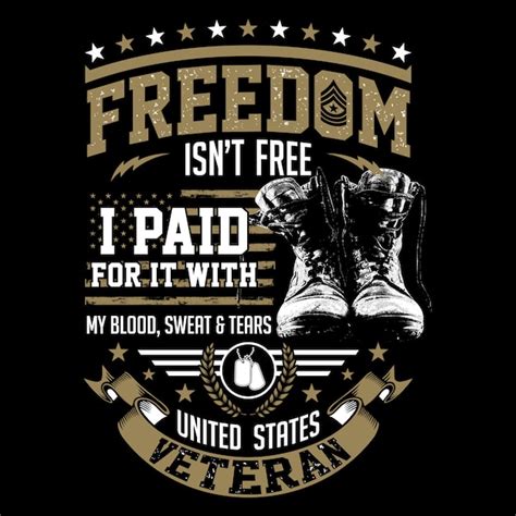 Premium Vector Freedom Isn T Free Illustration U S Veteran Themes