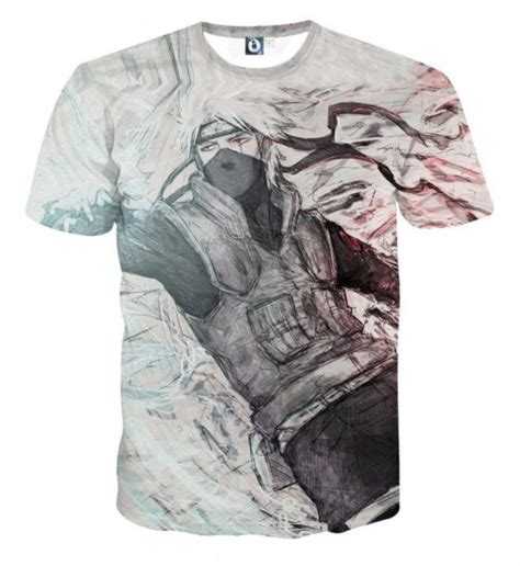 Naruto Japanese Anime Kakashi Hatake Fan Art Cool T Shirt Saiyan Stuff