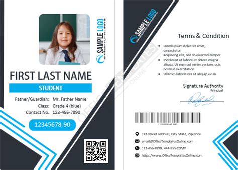 6 Free Student Id Card Templates In Ms Word Format