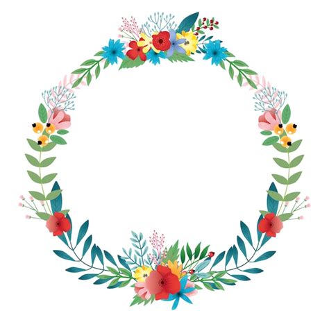 Floral Wreath Design Vector Free Download