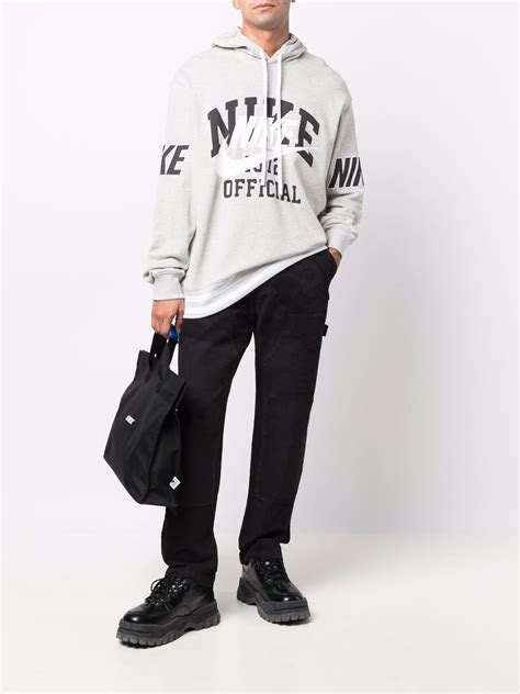 Nike Logo Print Hoodie Farfetch