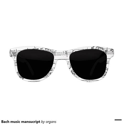 Bach Music Mansucript Sunglasses Sunglasses Custom Sunglasses Music