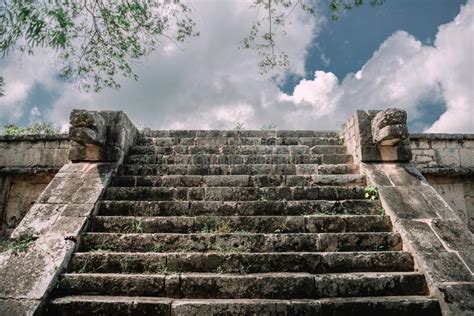 Ruins Of The Ancient Mayan Civilization In Chichen Itza Mexico Stock