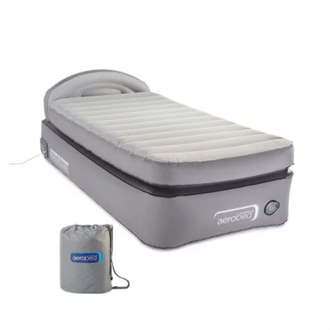 Aerobed Twin Airbed Inflatable Air Mattress Wbuilt In Pump And Headboard