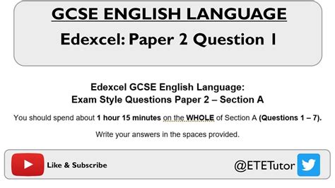 Edexcel Gcse English Language Paper 2 Section B Ddevenla1972 Site