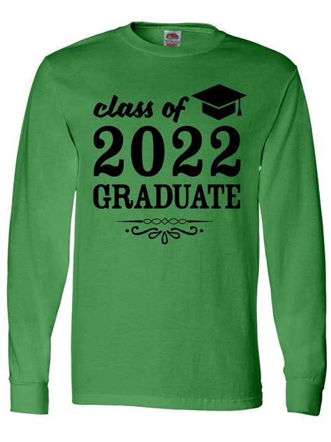Inktastic Class Of 2022 Graduate With Graduation Cap Long Sleeve T