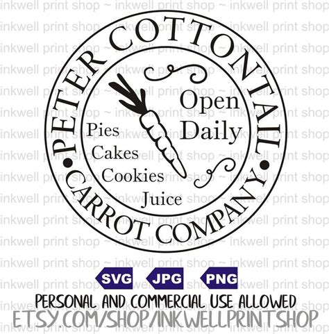 Peter Cottontail Carrot Company svg file Digital file SVG | Etsy