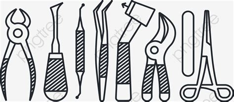 Vector Cartoon Surgical Instruments Pliers Tweezers The Shelf Png