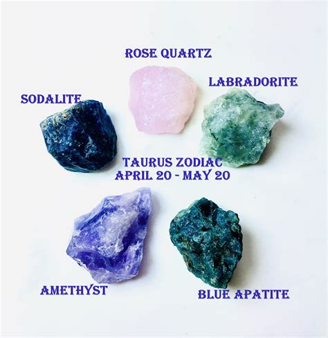 Taurus Zodiac Crystal Set Zodiac Decor Raw Crystals Healing Etsy