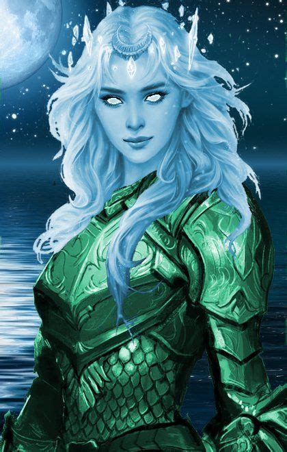 F Aqua Elf Paladin Plate Armor Night Sea Coastal Emrald Female Warrior