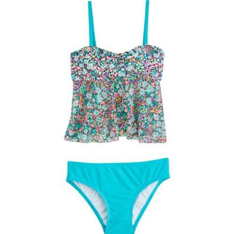 Orageous Kids Girls Itsy Ditsy 2 Piece Tankini Swimsuit Multi Size