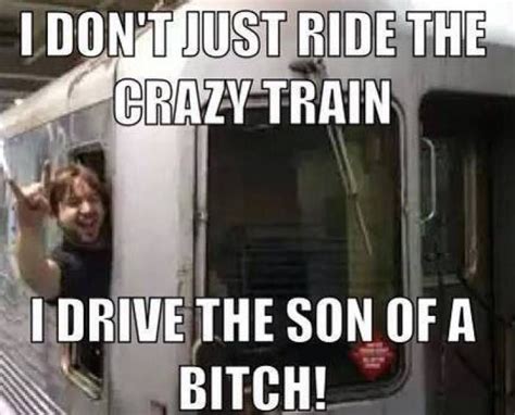 I Dont Just Ride The Crazy Train Railroad Humor Railroad Wife E E