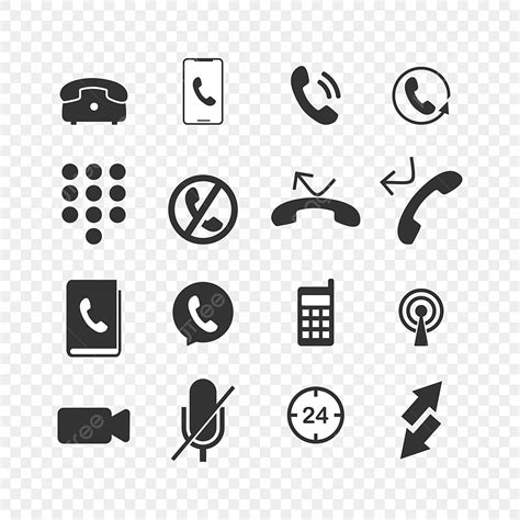 Call Center Vector Png Images Phone And Call Center Icons Set Phone