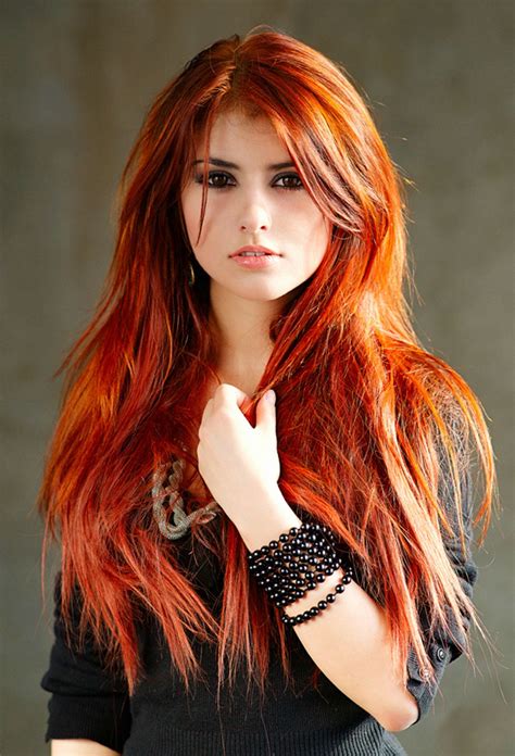 Head And Face Green Eyes Though Hot Hair Colors Dyed Red Hair Long Hair Styles