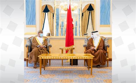 Hrh The Crown Prince And Prime Minister Receives The Outgoing Ambassador Of The Sultanate Of Oman