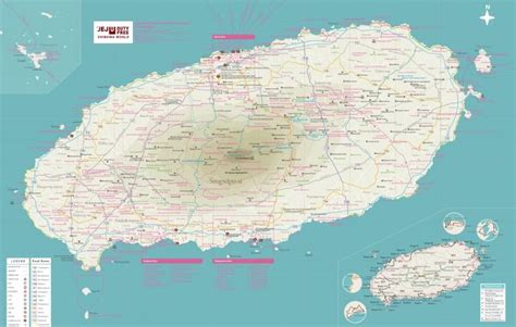 Whole Map Of Jeju Island Tourist Map Map Bus Route Map