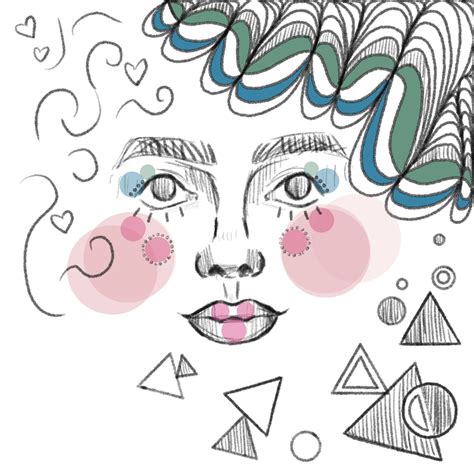 Doodle Face Doodles Artwork Procreate