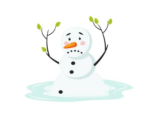 Cartoon Melting Snowman