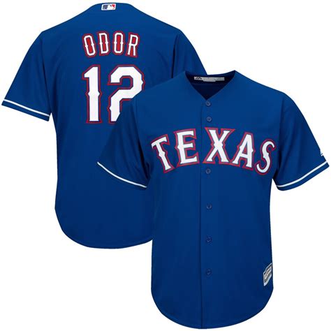 Majestic Rougned Odor Texas Rangers Royal Alternate Official Cool Base