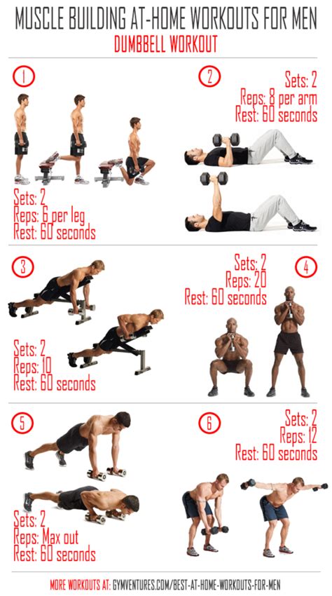 Muscle Building At Home Workouts For Men Dumbbell Workout