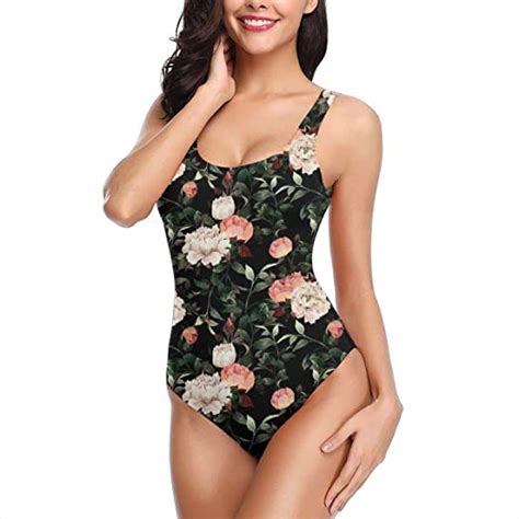 Vintage Nude Floral One Piece Badeanzug Push Up Large Hot Sex Picture