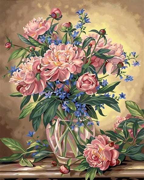 Dimensions Paintworks Paint By Numbers Peony Floral Kit Uk
